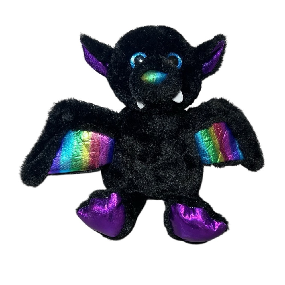 Teddy Mountain Bruce the Bat Plush‎ 16" Metallic Rainbow Wings & Sparkle Eyes